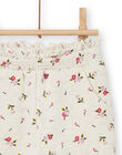 Pantalón de chándal beige con estampado floral para bebé niña MIKABAJOG / 21WG09I1JGBA011