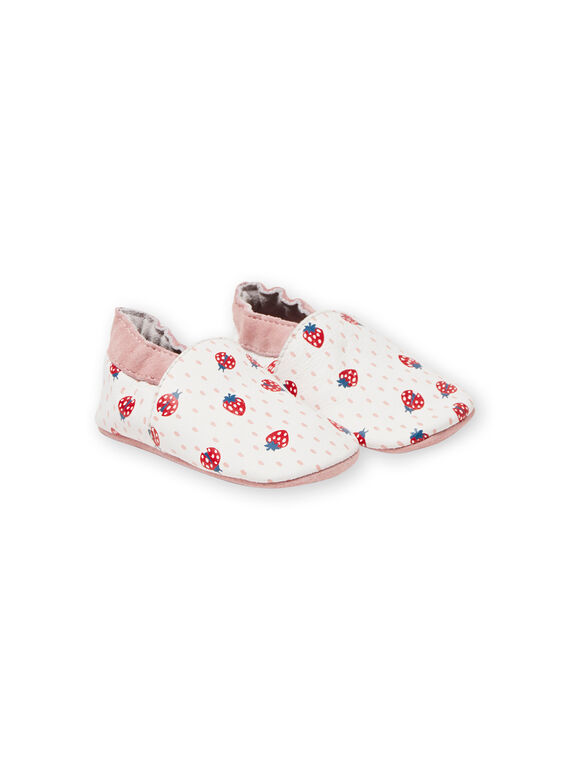 Patucos de color crudo, rosa y rojo para bebé niña LNFAOP / 21KK3711D3S001