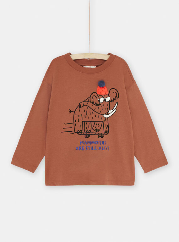 Camiseta moca con estampado de mamut SOCOUTEE1 / 23W902L4TML817