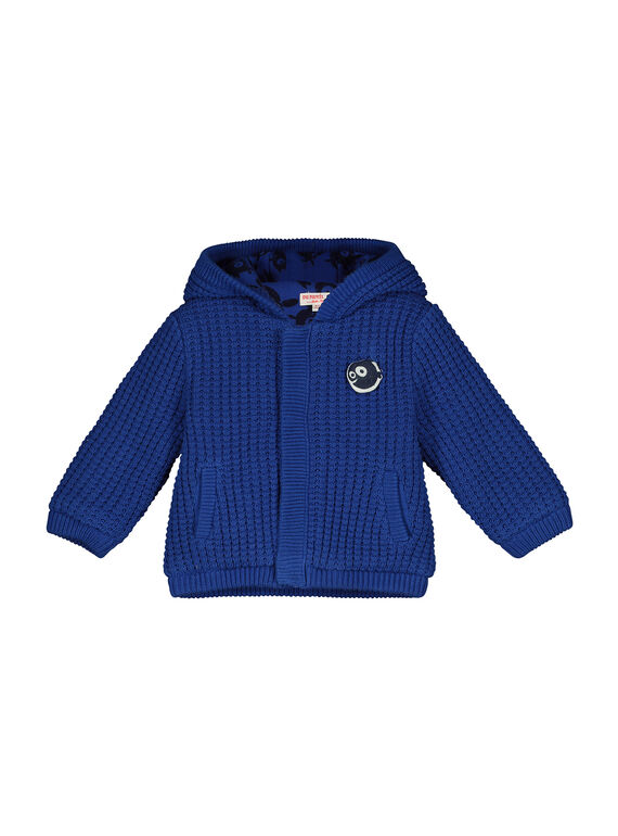 Cárdigan con capucha para bebé niño FUGROVES1 / 19SG10X1VES703