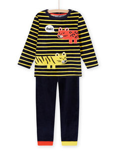 Pijama con estampado de animales de terciopelo para niño MEGOPYJRAY / 21WH1291PYJ705