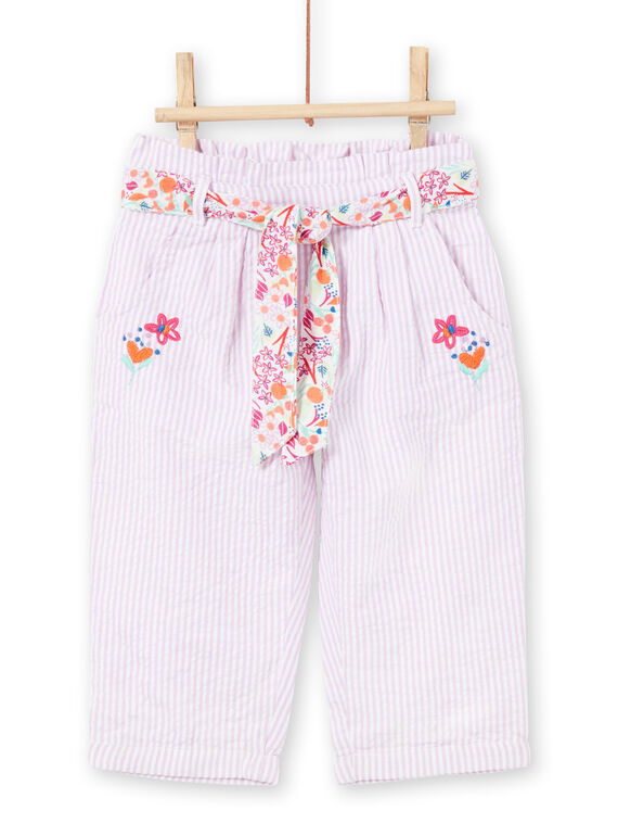 Pantalón de rayas y bordados para bebé niña LIVIPAN / 21SG09U1PAN320