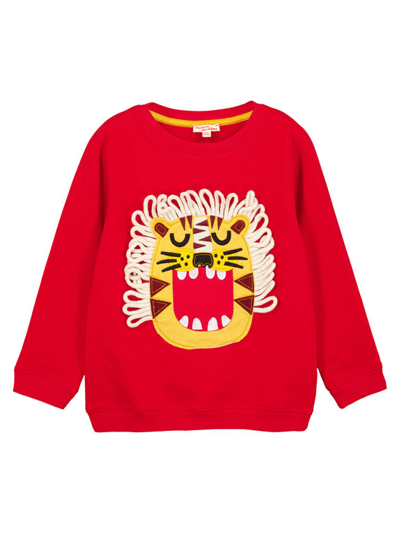 Sudadera de cuello redondo de color rojo GOMUSWE1 / 19W902F1SWEF518