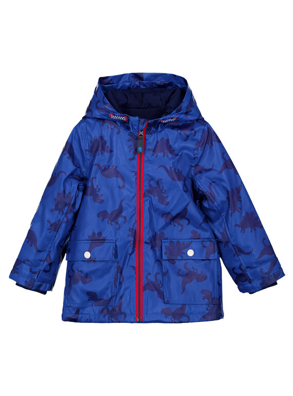 Impermeable de color azul con estampado de dinosaurio GOGROIMP / 19W90281IMP208