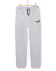 Pantalón de chándal de color gris jaspeado para niño NOJOJOB2 / 22S90262JGBJ922