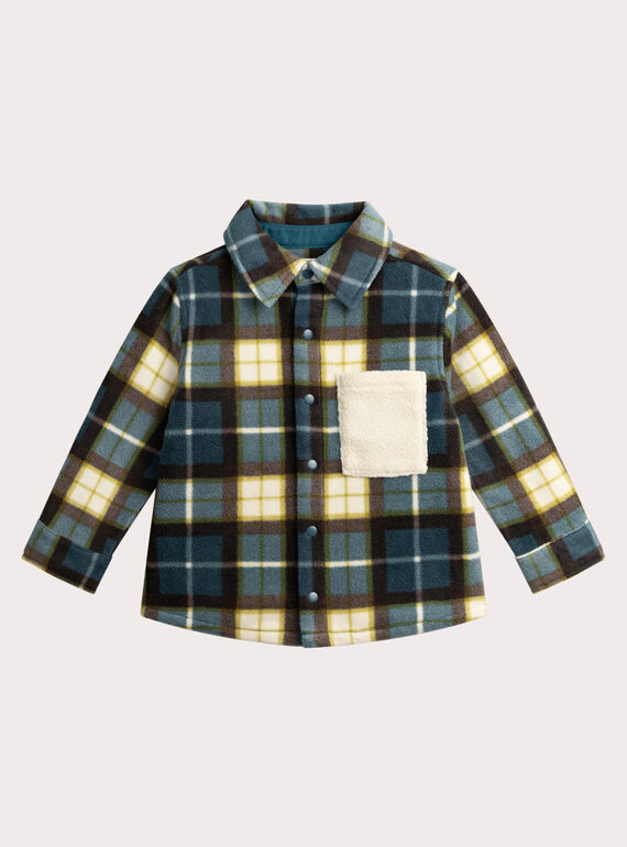 Camiseta a cuadros con bolsillo de sherpa para niño  VOBACHEM / 24W902Q1CHMC225