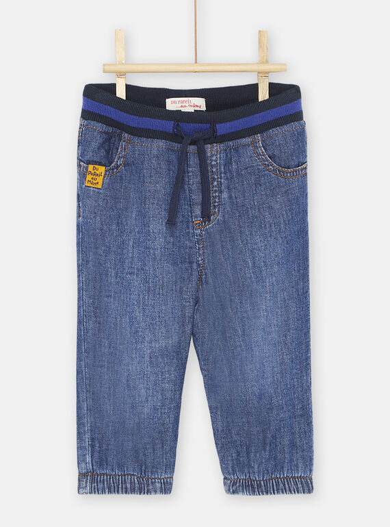 Pantalón vaquero ligero azul para bebé niño SUJOJEAN / 23WG10B1JEAP274