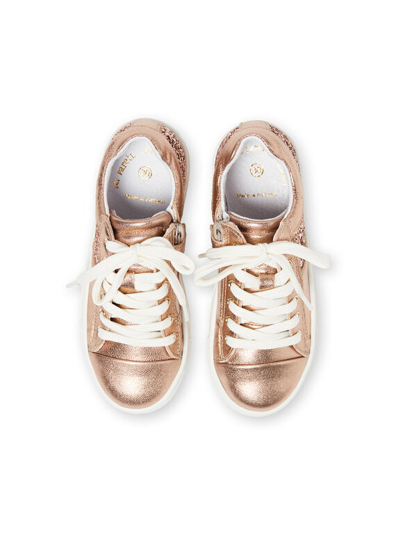 Zapatillas rosa dorado para niña LFBASGOLD / 21KK3533D3FK009