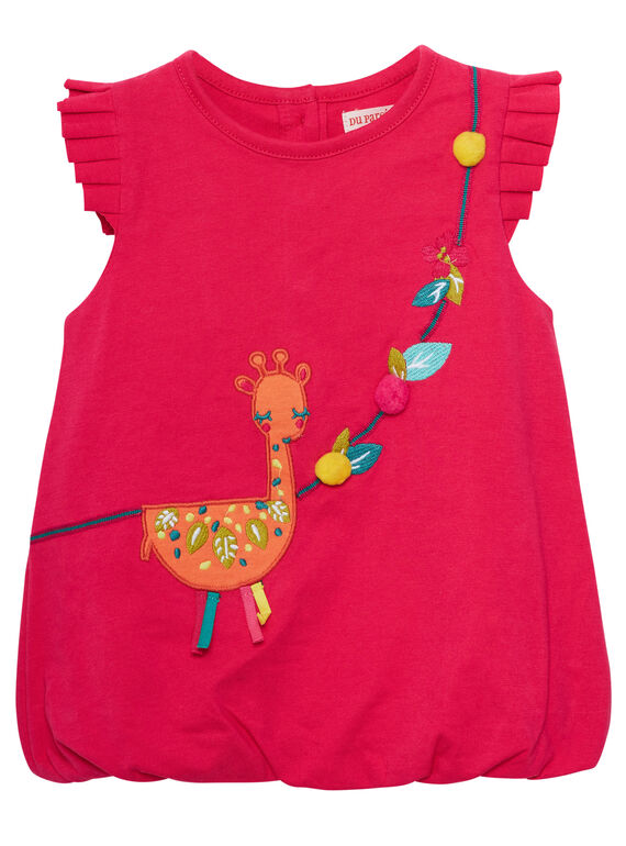 Vestido amplio de punto fino para bebé niña JIBOROB3 / 20SG09H3ROB302
