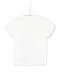 Camiseta de color crudo con estampado de loro para niño LOBONTI5 / 21S902W3TMC001