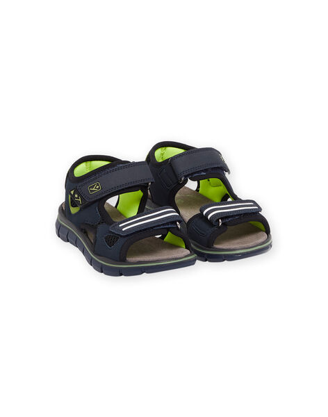 Sandalias de piel de color azul marino ROSANDNEON / 23KK3664D0E070