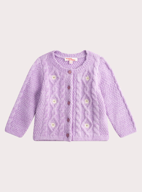 Cárdigan lavanda para bebé niña VIPERCAR / 24WG09R1CARH706
