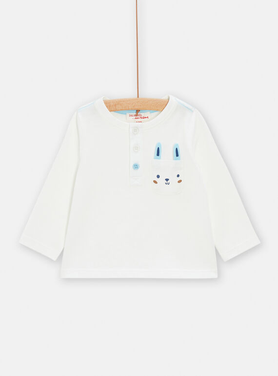 Camiseta blanca para bebé niño TUJOTUN1 / 24SG10B2TML001