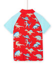 Camiseta de baño de color rojo anaranjado con protección solar para niño NYOMERUVTIDIN / 22SI02L2TUVF527