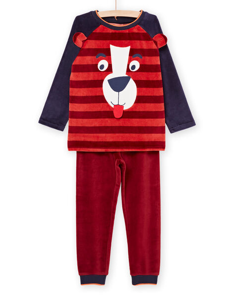 Pijama de camiseta de terciopelo y pantalón con estampado de oso PEGOPYJOURS / 22WH1232PYJE415