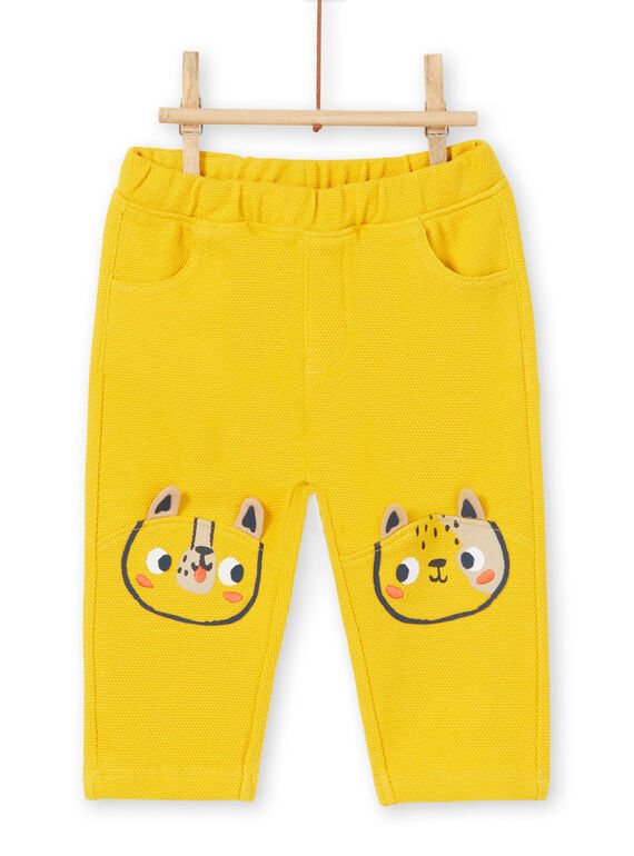 Pantalón de color amarillo para bebé niño LUNOPAN1 / 21SG10L1PAN106