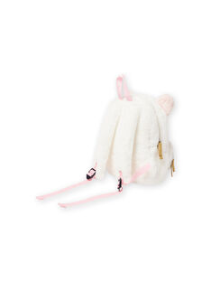 Mochila rosa con estampado de gato de pelo artificial para bebé niña MYICLASAC / 21WI09G1BES001