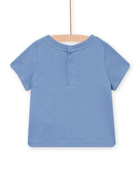 Camiseta de manga azul hielo, para bebé niño NUSANTI3 / 22SG10S2TMC219