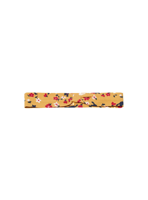 Cinta para el pelo de color amarillo con estampado floral de colores para bebé niña MYIMIXBAN / 21WI09J1BANB106