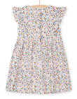 Vestido twill con estampado floral colorido y detalles avolantados para niña NAMOROB1 / 22S901N2ROBD327