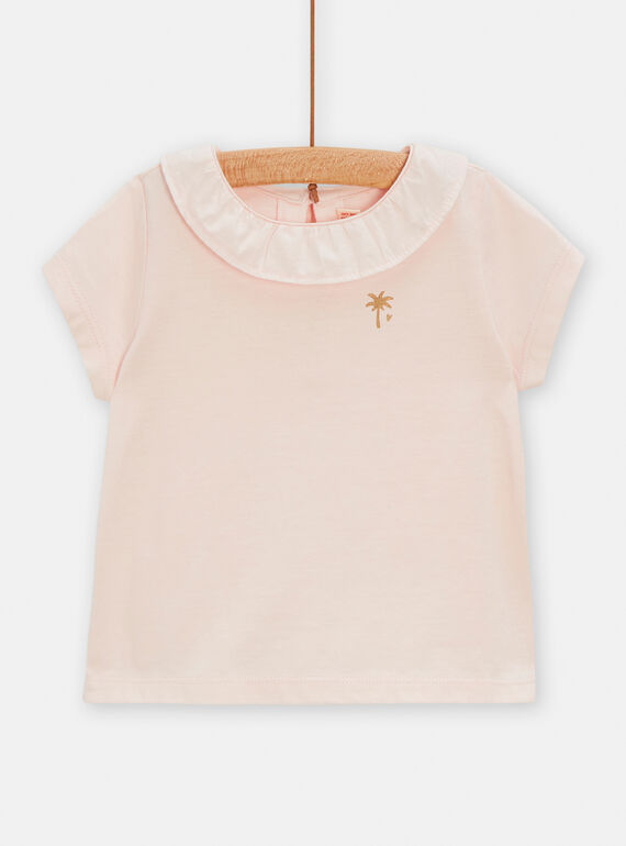 Camisita de color rosa liso para bebé niña TIJOBRA6 / 24SG09D2BRAD310