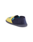 Zapatillas de casa amarillo y azul noche con estampado de dinosaurio para niño NOPANTDINO / 22KK3623D0B010