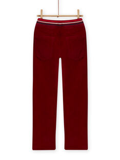 Pantalón de pana de color rojo burdeos para niño MOFUNPAN / 21W902M2PAN511