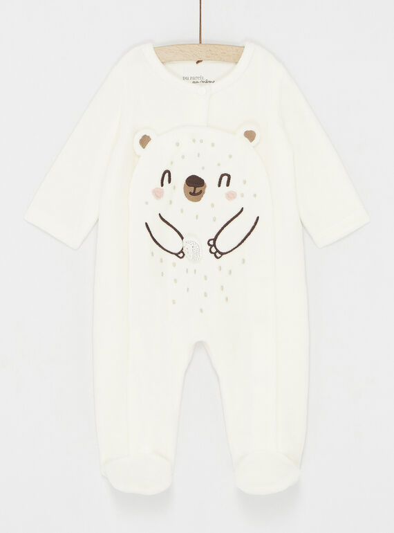 Pelele blanco roto con estampado de osos SOU1GRE4 / 23WF0511GREA001