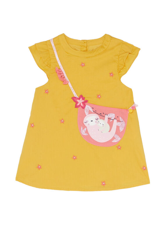 Vestido de color mostaza para bebé niña JIDUROB3 / 20SG09O1ROBB107