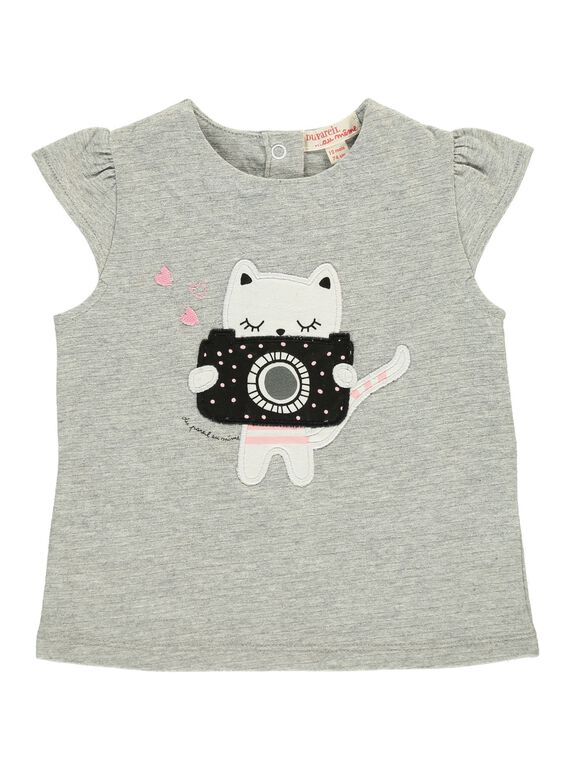 Baby girls' short-sleeved T-shirt CIBENTI / 18SG09G1TMC099