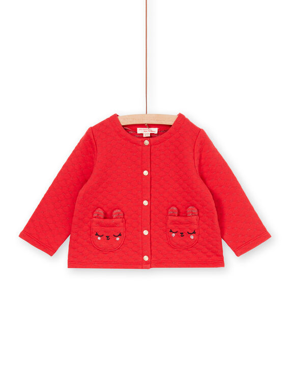 Cárdigan rojo para bebé niña LIHACAR / 21SG09X1CAR505