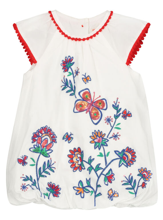 Vestido abombado bordado para bebé niña FITOROB2 / 19SG09L2ROB000