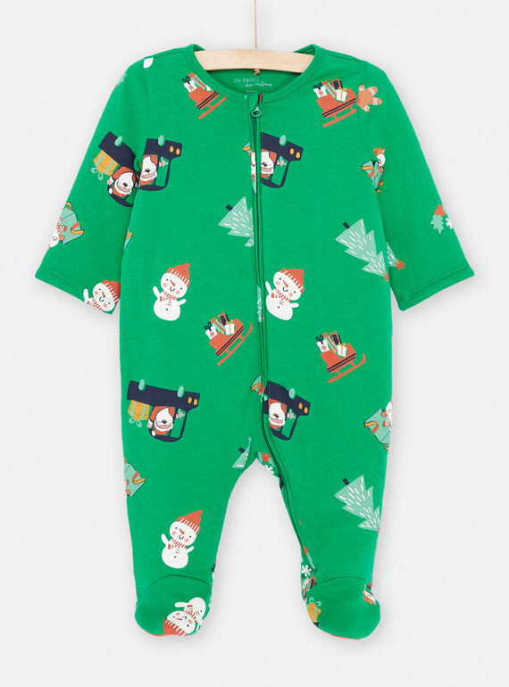 Pelele de Navidad verde para bebé niño SEGAGRENOEL / 23WH14T1GREG611