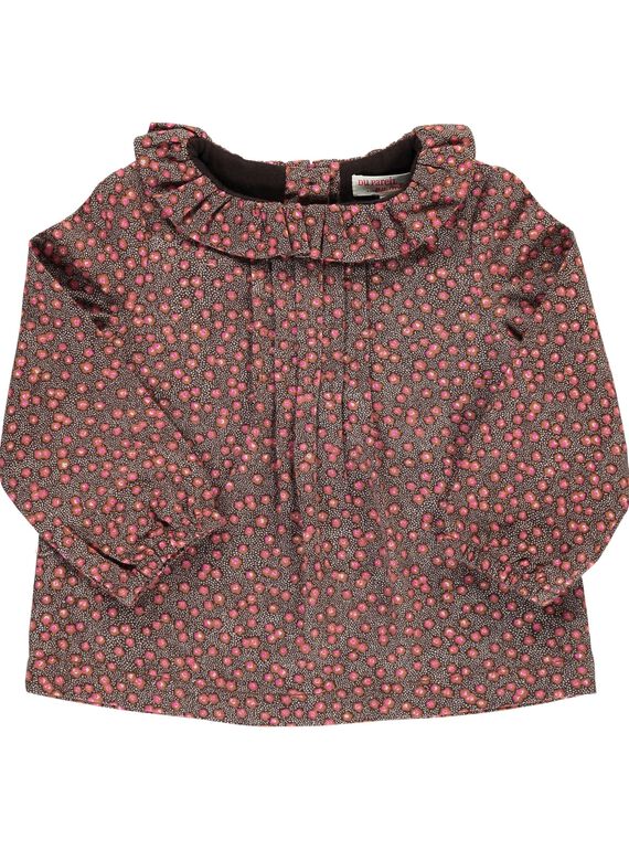 Baby girls' floral print smock DICHOCHEM / 18WG09F1CHE099