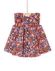 Vestido de color índigo con estampado de flores RISUNROB2 / 23SG09K1ROB703