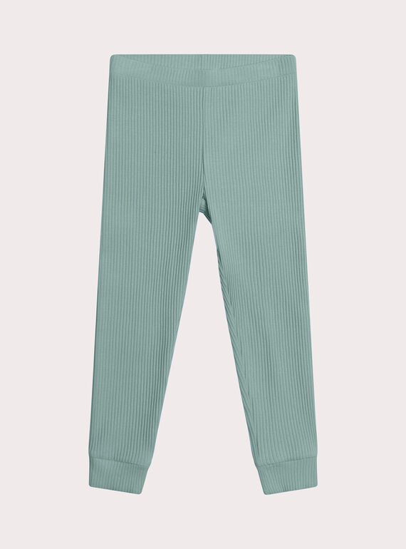 Legging verde pálido para niña XYAJOLEG5 / 25WI01E2CALG610