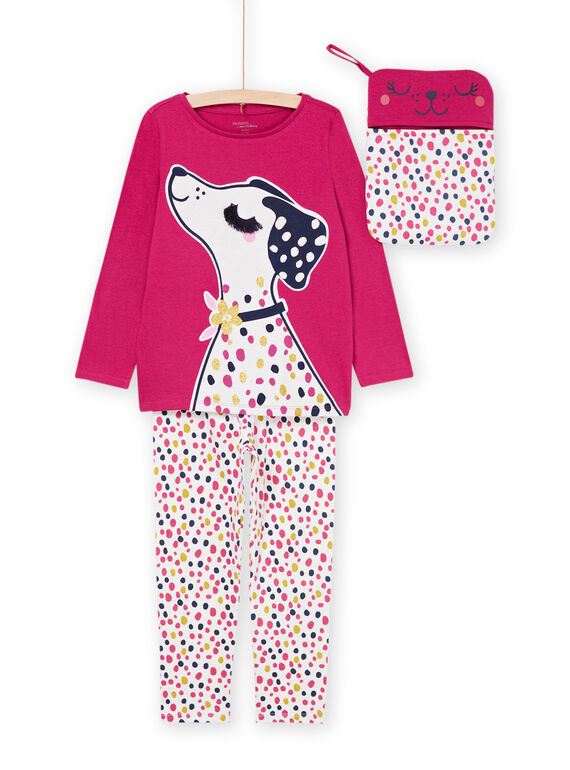 Pijama largo con estampado de perro 3 prendas PEFAPYJCAN / 22WH1161PYGD312