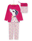 Pijama largo con estampado de perro 3 prendas PEFAPYJCAN / 22WH1161PYGD312