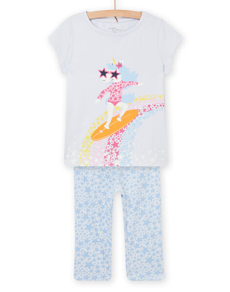 Pijama azul ártico para niña NEFAPYJWAV / 22SH11H6PYJC219