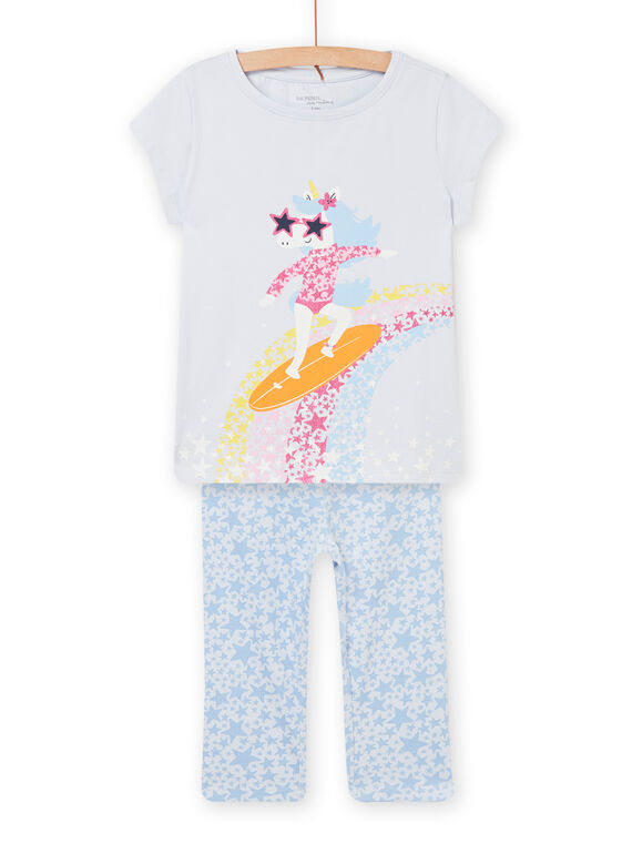 Pijama azul ártico para niña NEFAPYJWAV / 22SH11H6PYJC219
