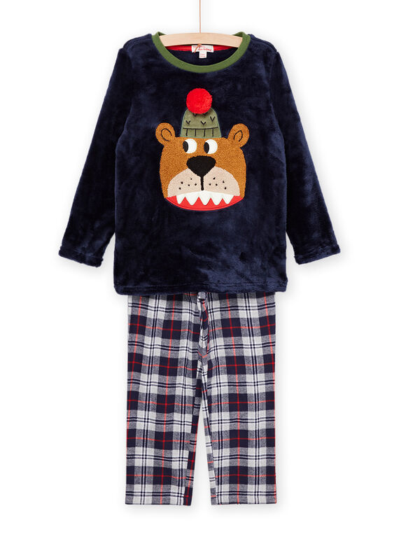 Pijama de terciopelo con dibujo de oso PEGOPYJTED / 22WH1231PYJ705