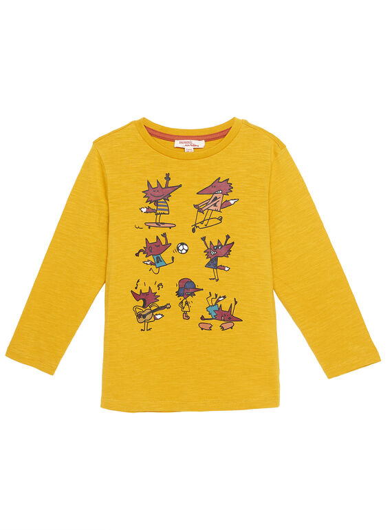 Camiseta de manga larga de color ocre GOBRUTEE4 / 19W902K1TMLB107
