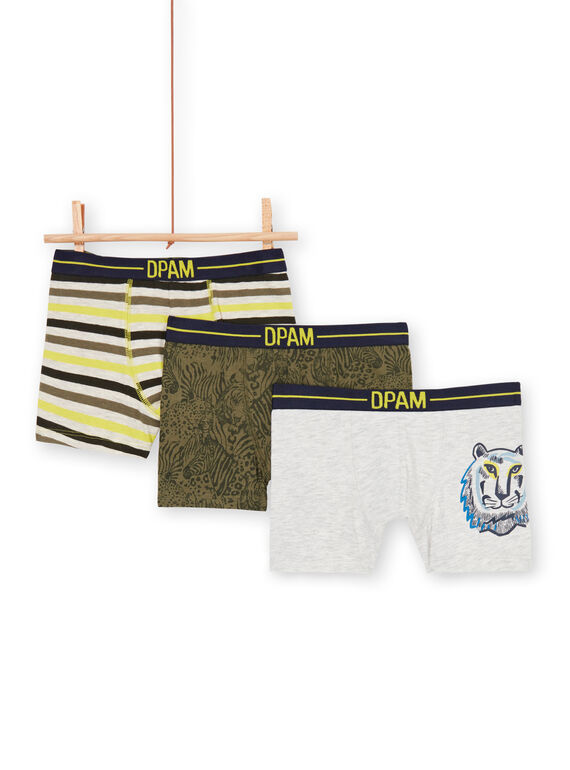 Pack de 3 bóxers de color caqui y gris para niño LEGOBOXTIG / 21SH1221BOX612