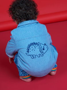 Chaqueta vaquera de rayas de color azul, para bebé niño LUGROVEST / 21SG10R1VESP272