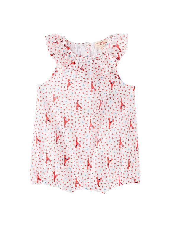 Pelele estampado para bebé niña JICEABARB / 20SG09N1BAR000