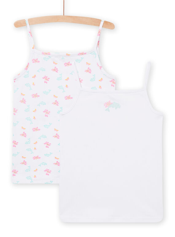 Pack de 2 camisetas de tirantes blancas a juego para niña NEFADEBDOLF / 22SH11J1HLI000