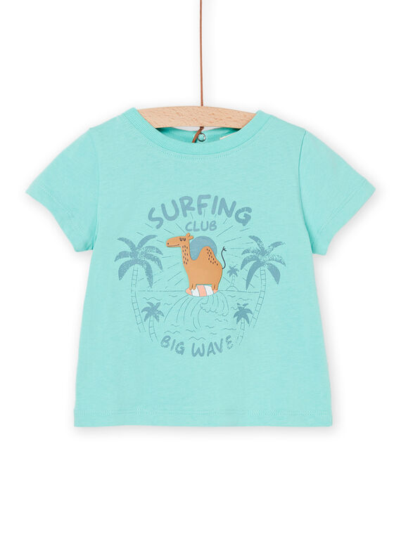 Camiseta turquesa con estampado de camello surfero RUEXOTI1 / 23SG10V1TMCC216
