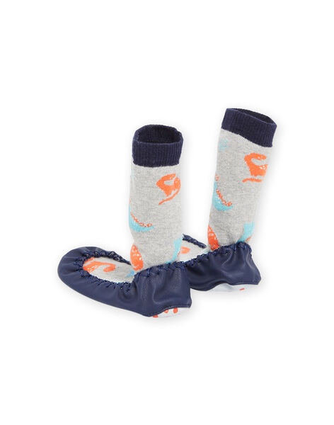 Calcetines zapatilla con estampado de dinosaurios POCHO7AOP / 22XK3642D08C201