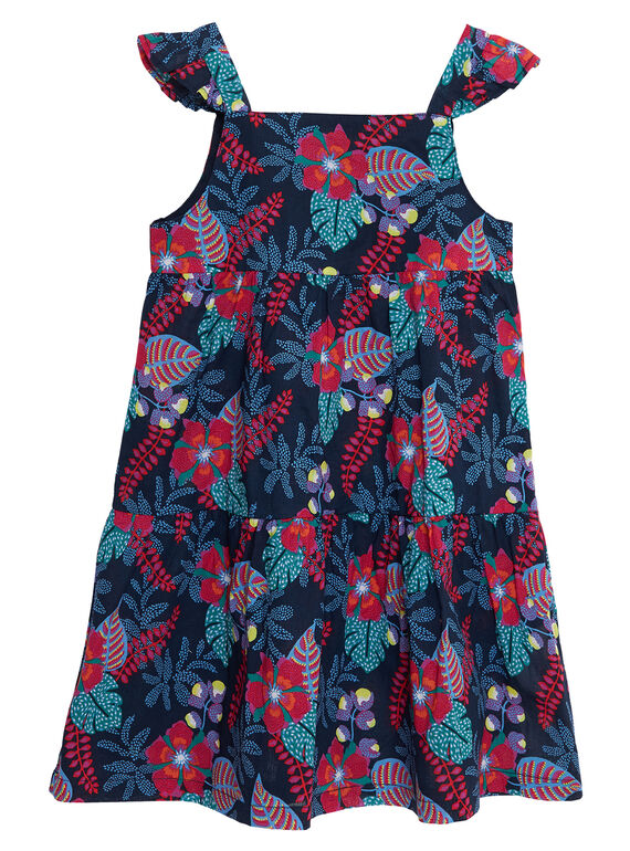 Vestido de tirantes avolantado con estampado floral JAJOSROB6 / 20S901T6ROB070
