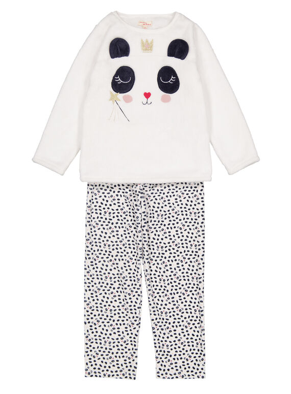 Pijama de color crudo de tacto suave para niña GEFAPYJDA / 19WH11N5PYJ001